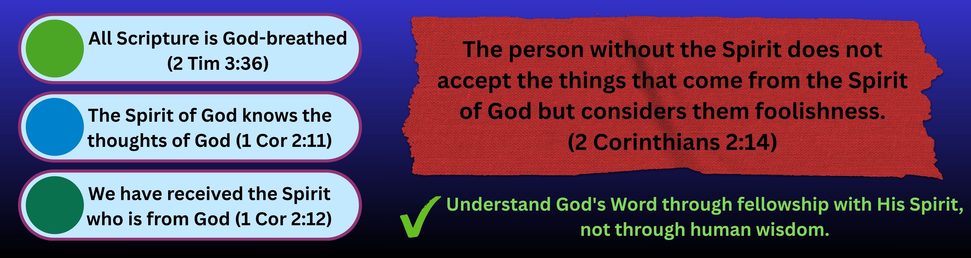 Understand God's word through His Spirit